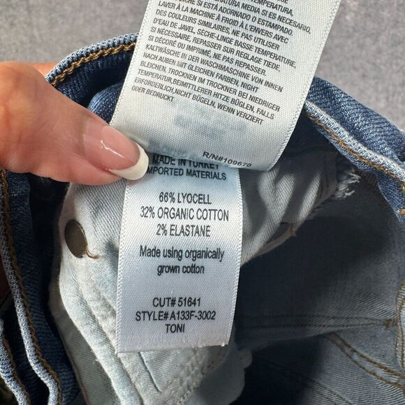 AGOLDE DENIM Toni Slim Ankle Jeans Stratosphere A133F 3002 Distressed Sz 24 - Picture 9 of 12